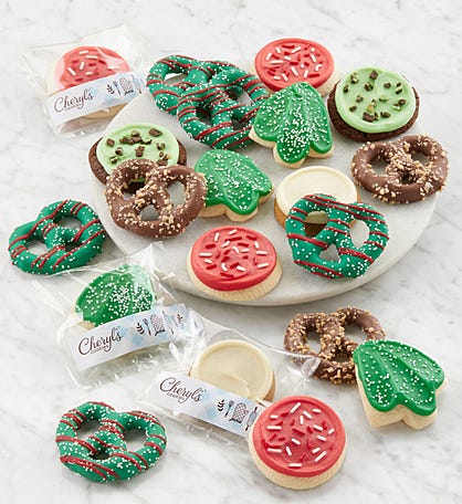 Buttercream-Frosted Holiday Cookies & Gourmet Pretzels
